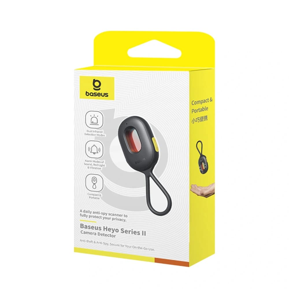 Baseus Heyo Series II versteckter Kameradetektor mit Alarm und Mini-Taschenlampe + Baseus Simple USB-A / USB-C Kabel schwarz - 7