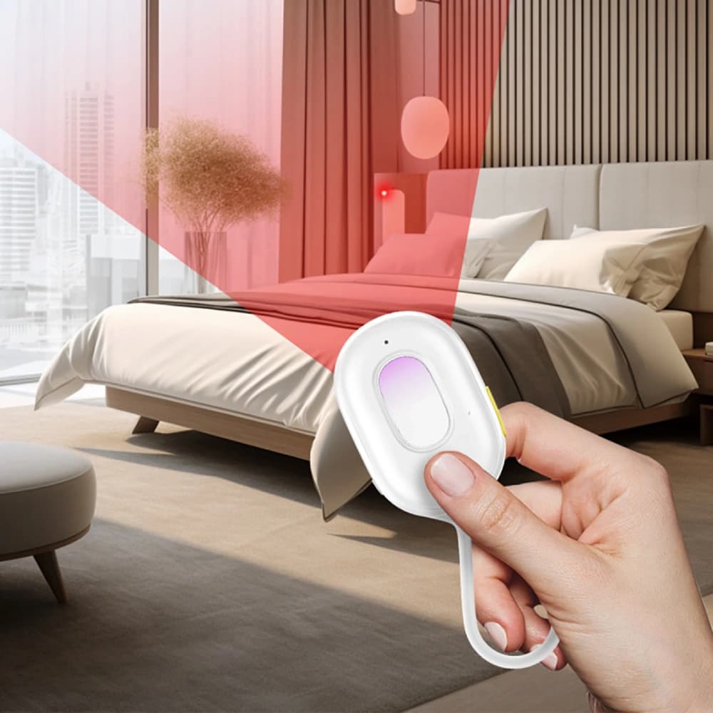 Baseus Heyo Series II hidden camera detector with alarm and mini flashlight + Baseus Simple USB-A / USB-C white cable - 8