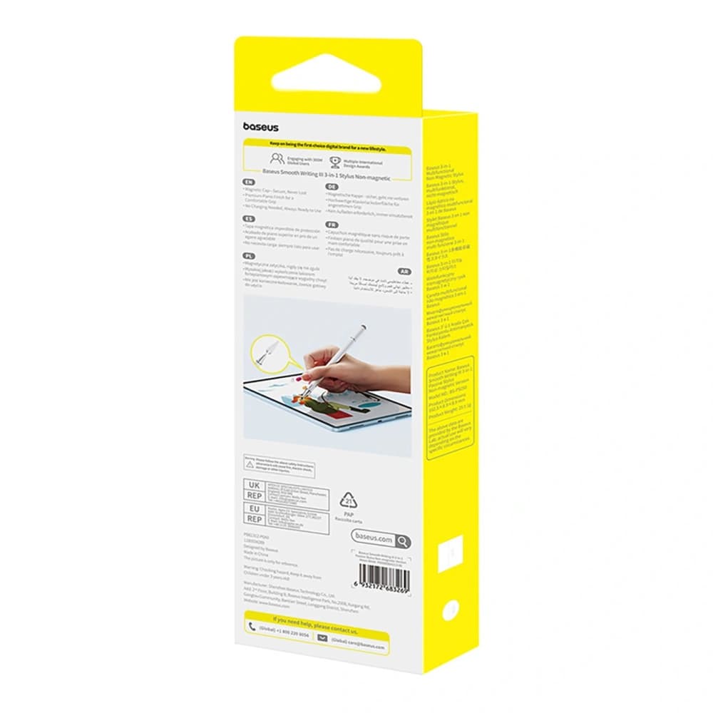Pasivní stylus Baseus Smooth Writing III 3v1 magnetická verze bílá - 7