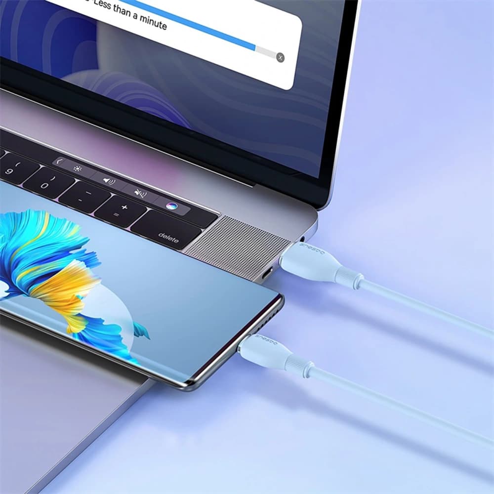 Baseus Pudding USB-A / USB-C 100W 2m kék kábel - 8