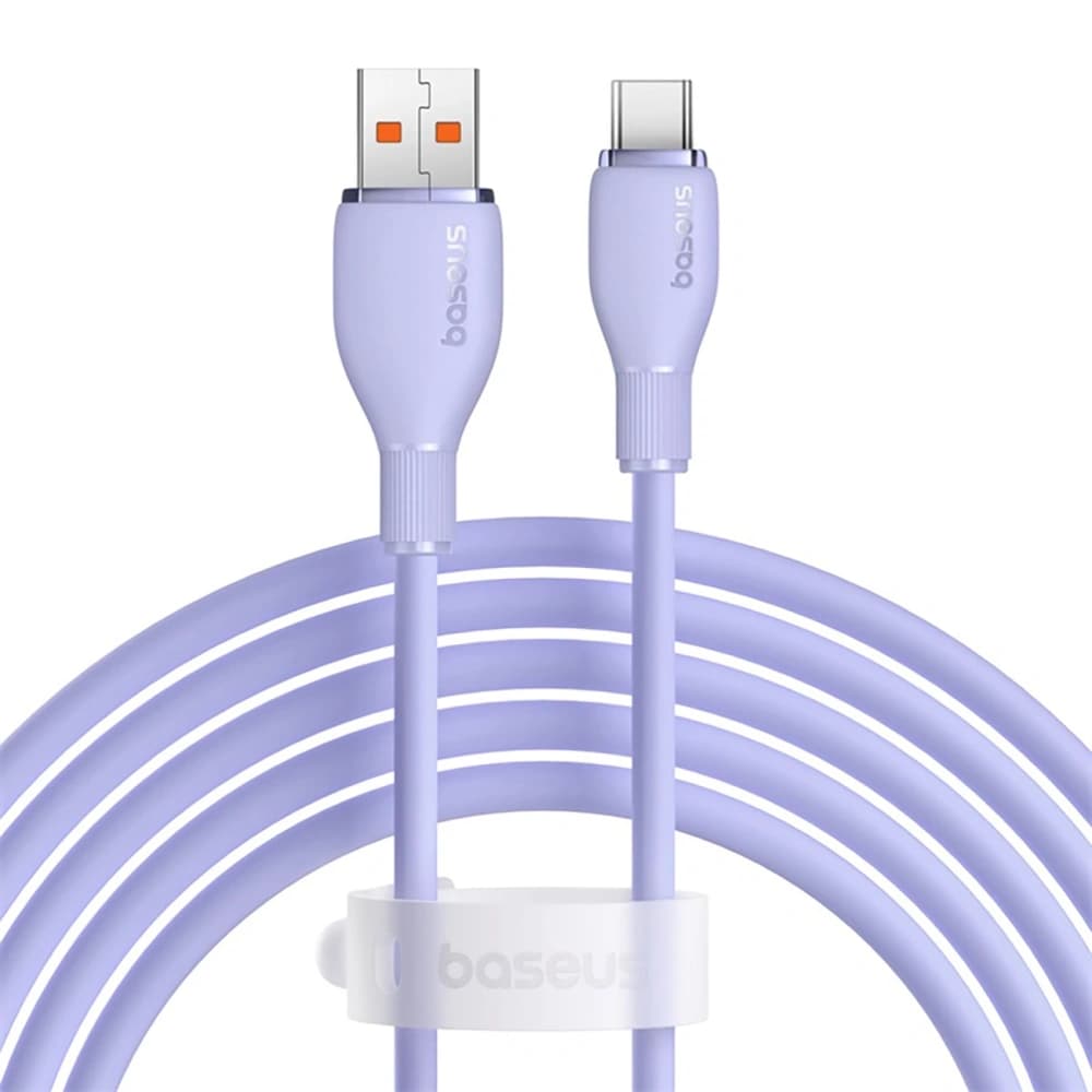 Baseus Pudding USB-A / USB-C 100W 2m lila kábel - 1