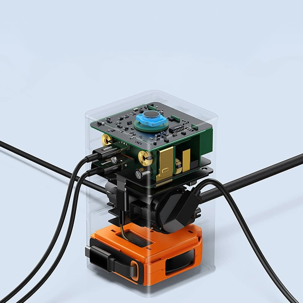 Nabíjecí stanice Baseus PowerCombo 65W 1,5m 2xAC, USB-A, USB-C + kabel USB-C černá - 9