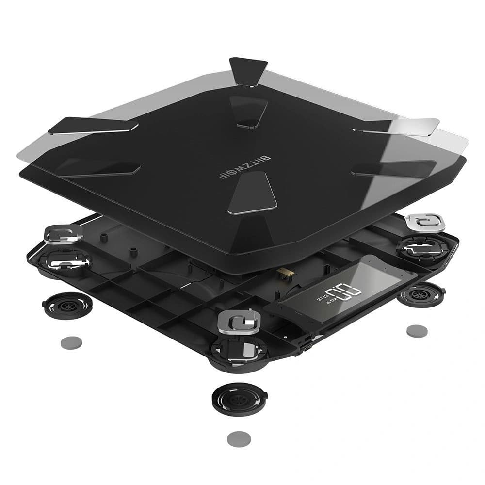 Inteligentní váha WiFi BlitzWolf BW-SC3 s 13 funkcemi měření těla (černá) - 3