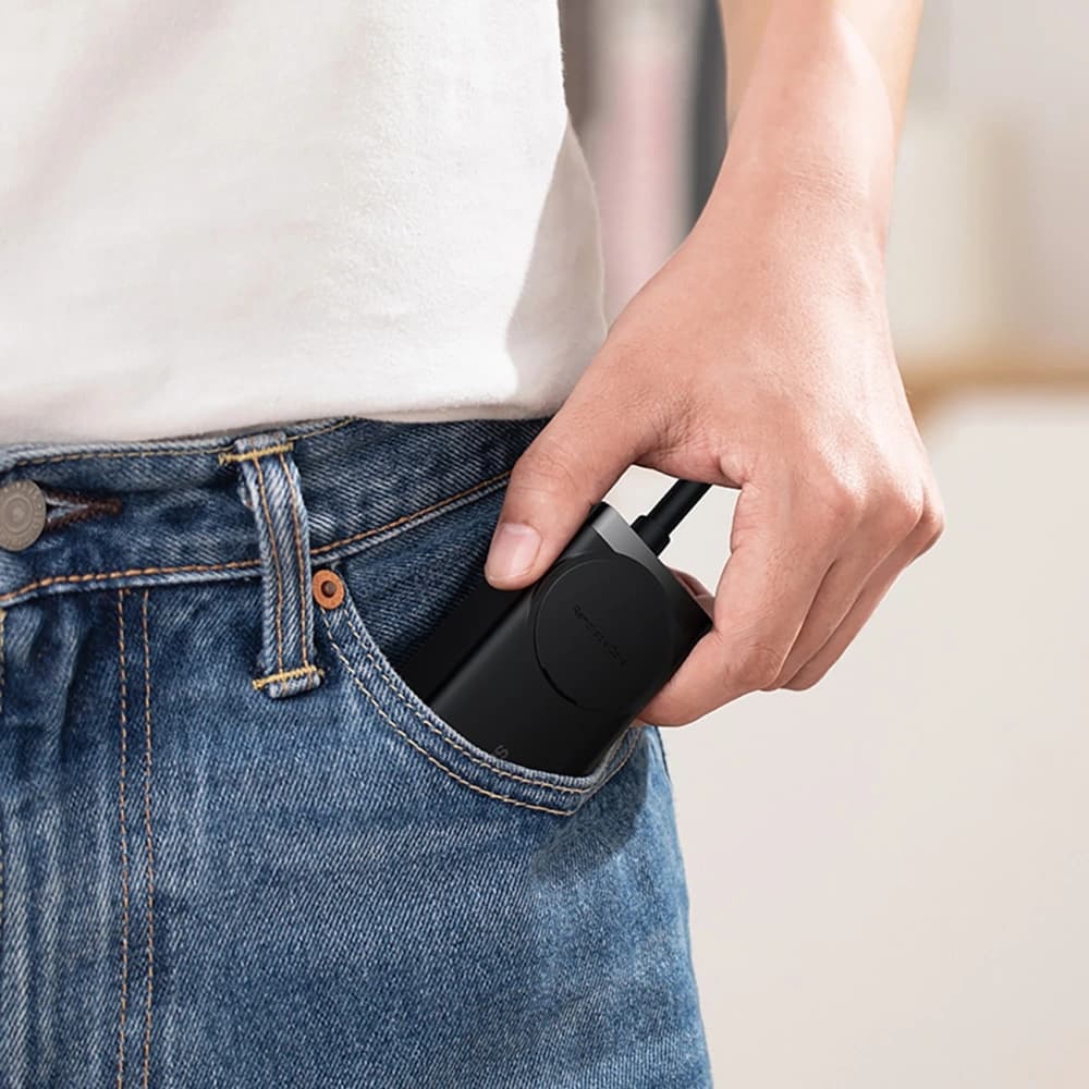 Baseus GaN3 Pro 65W AC töltőállomás + 2xUSB-C + 2xUSB-A Baseus Xiaobai USB-C / USB-C 100W 1m fekete kábellel - 9