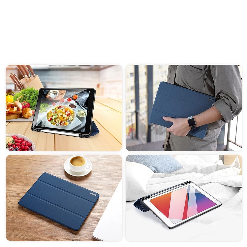 Etui Dux Ducis Domo s klopou a smart sleep pro Apple iPad 10.2" 2019/2020/2021 modré - 10