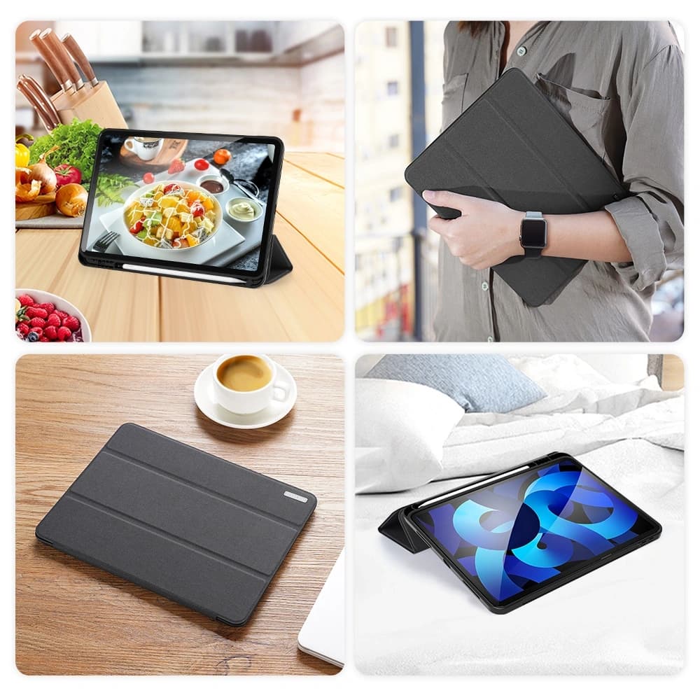 Etui Dux Ducis Domo s klopou a smart sleep pro Apple iPad Air 11" 2024/2025 / iPad Air 10.9" 2022/2020 černé - 11