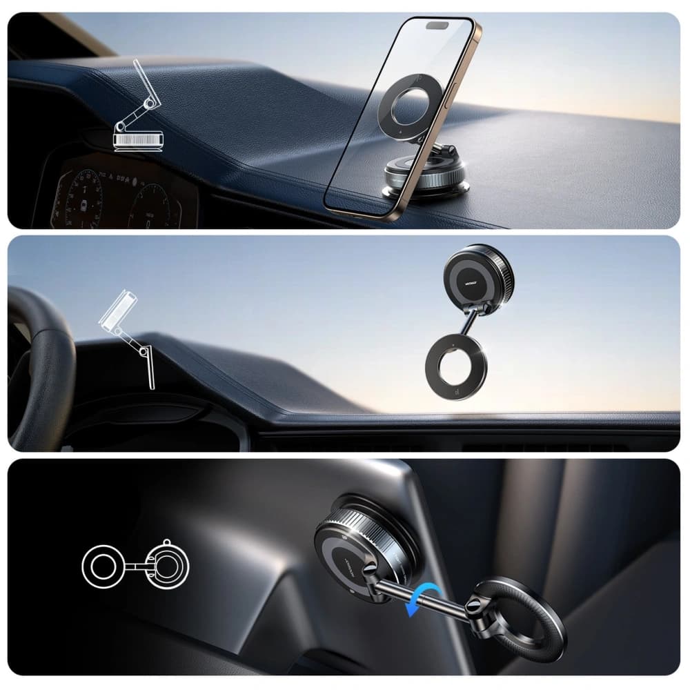 Suport auto pentru bord Joyroom JR-ZS501 magnetic gri închis - 4