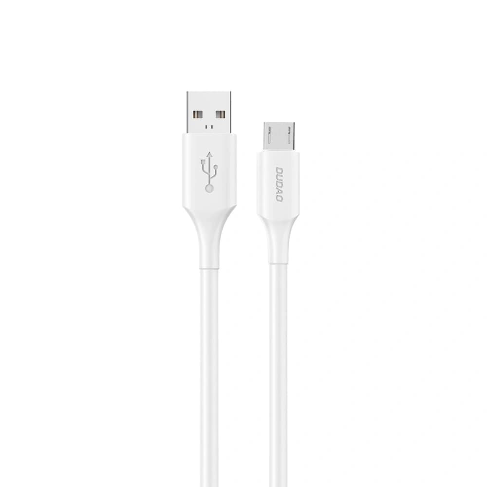 Cablu Dudao L2SM USB-A / micro USB 6A 1.2m alb - 1