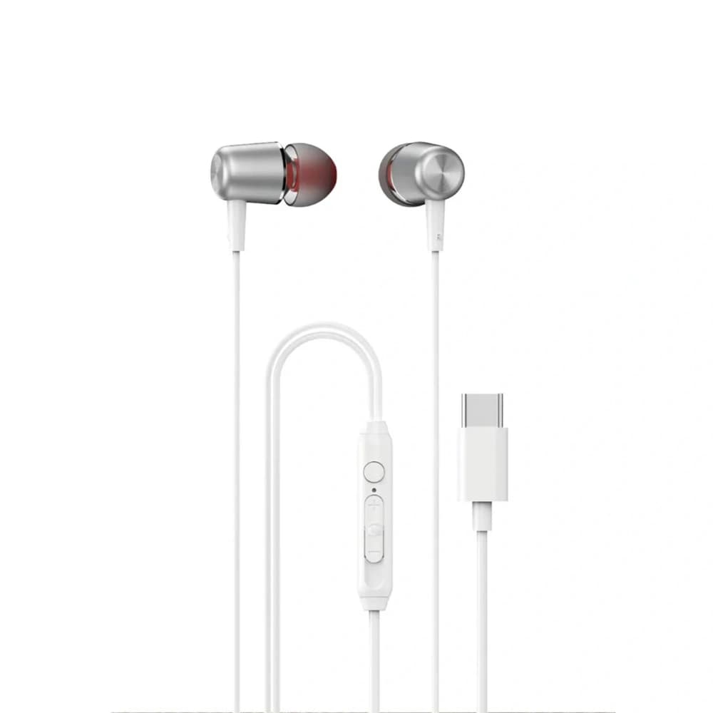 Dudao X1PROT USB-C In-Ear Headphones 1.2m White - 1