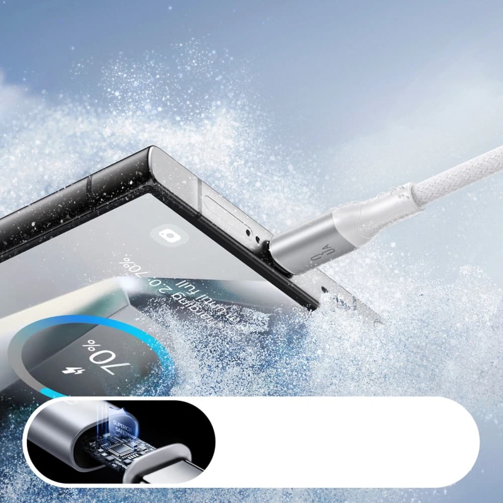 Joyroom S-A28 Flash Series USB-A / USB-C 3A 1m fehér kábel - 6