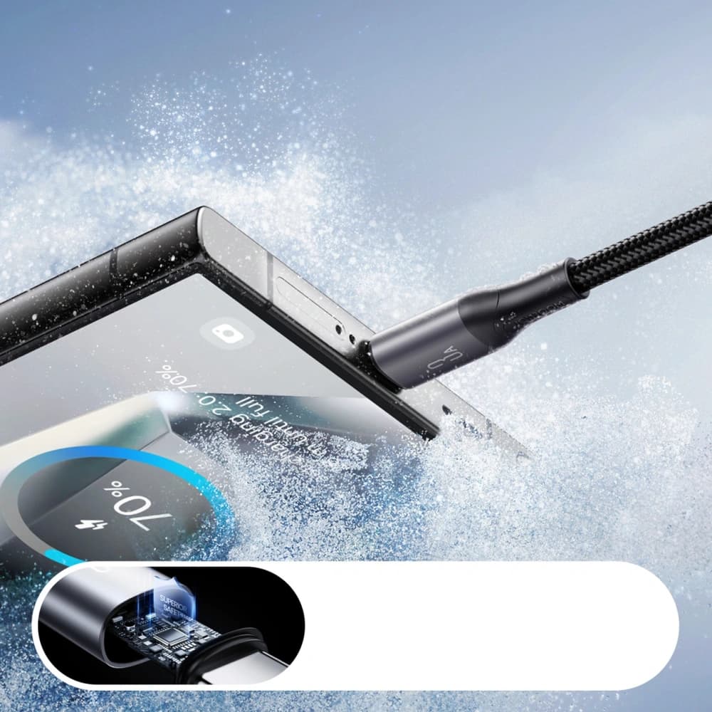 Joyroom S-A28 Flash Series USB-A / USB-C 3A 2m fekete kábel - 6