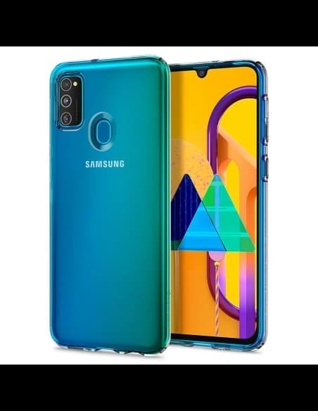 Spigen Samsung Gehäuse Flüssigkristall Galaxy M21 Kristallklar