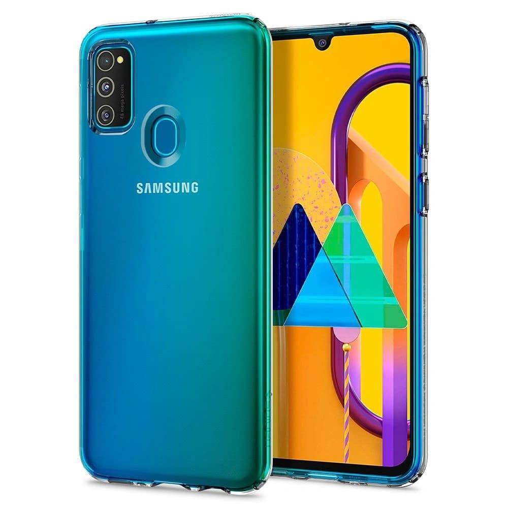 Spigen Samsung Gehäuse Flüssigkristall Galaxy M21 Kristallklar