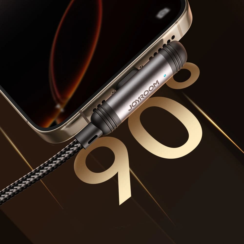 Cablu Joyroom S-A56 EnjoyX Series 90° USB-C / Lightning 30W 1.2m negru - 4