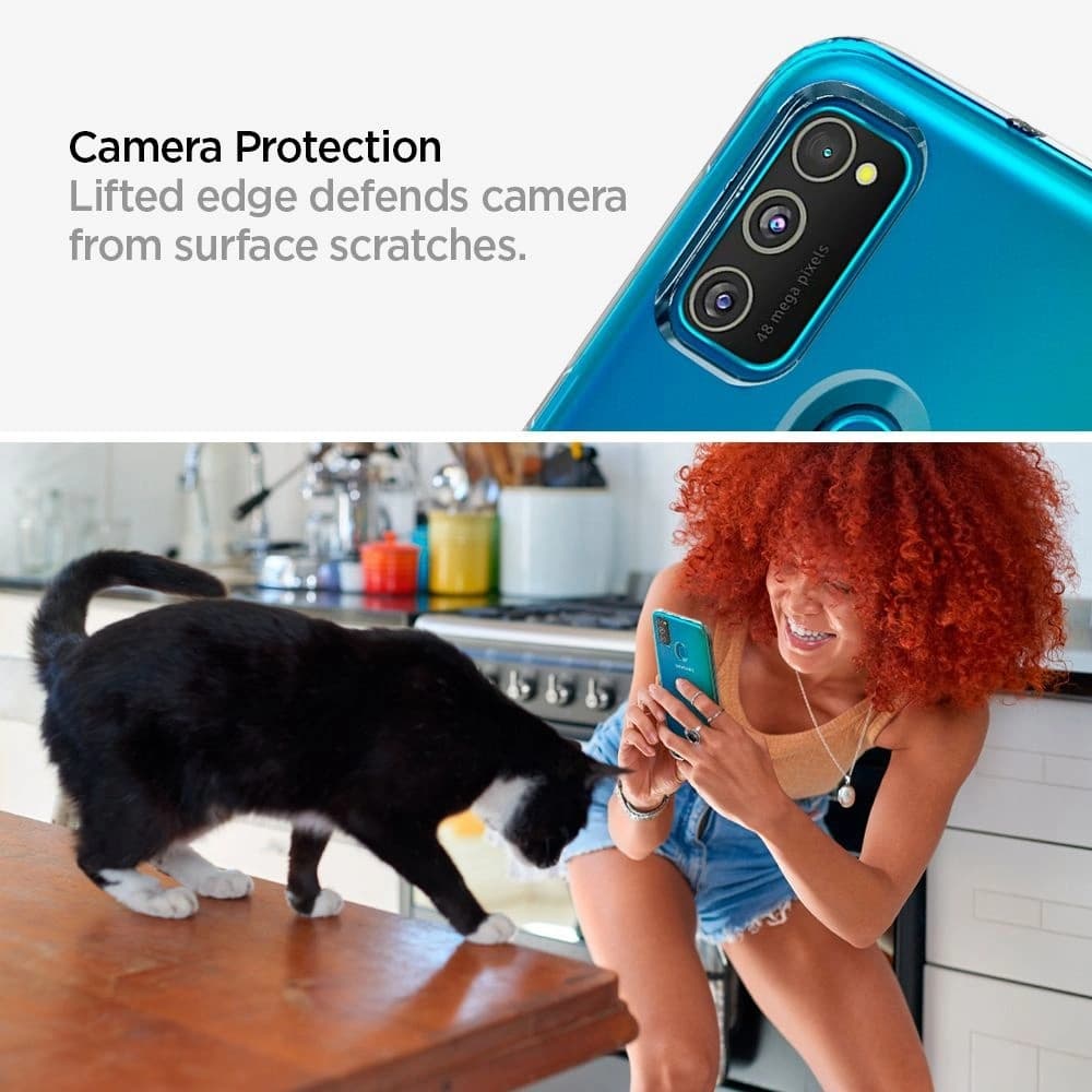 Spigen Samsung Gehäuse Flüssigkristall Galaxy M21 Kristallklar - 17