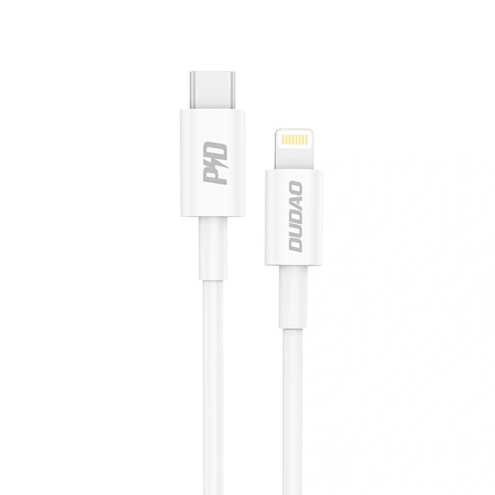 Cablu Dudao L6X USB-C / Lightning PD 20W 1m alb - 1