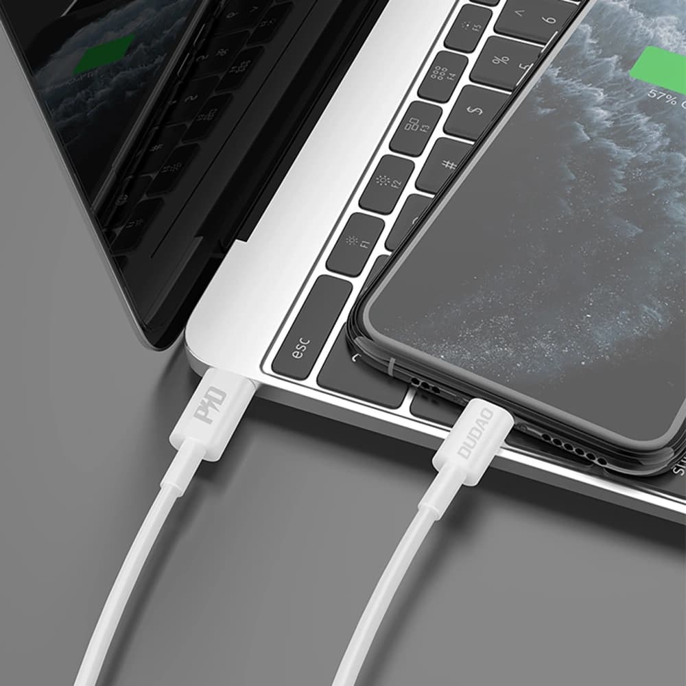 Cablu Dudao L6X USB-C / Lightning PD 20W 1m alb - 4
