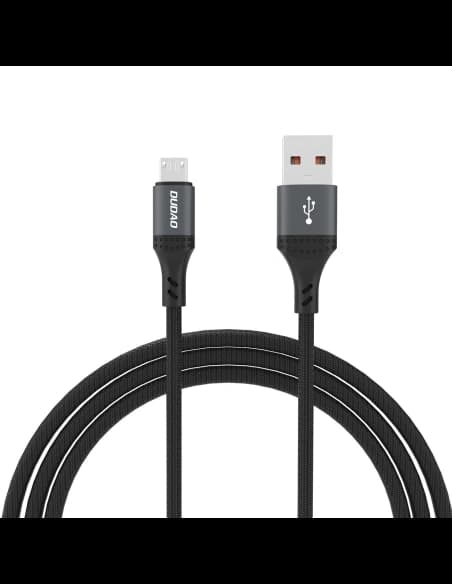 Kabel w oplocie Dudao L3SM USB-A / MicroUSB 3A 1.2m czarny