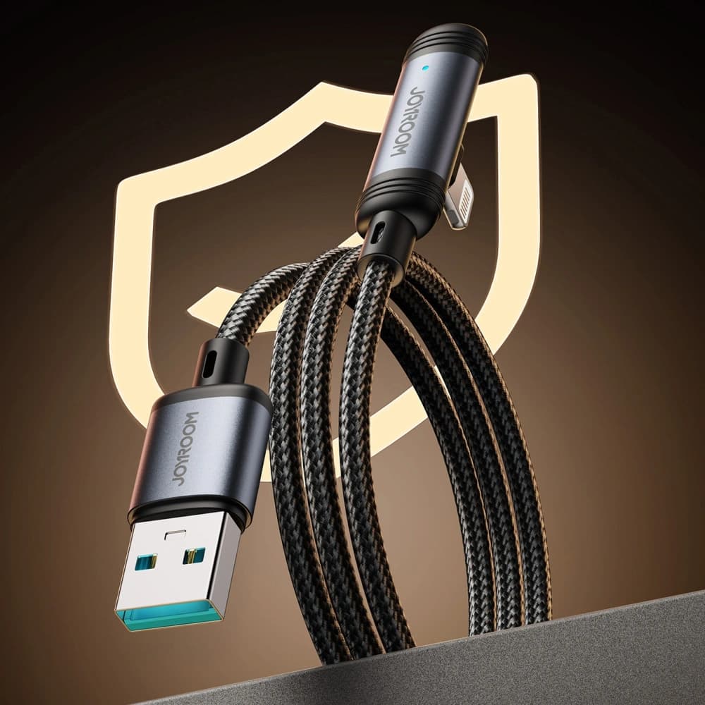 Joyroom S-A56 EnjoyX Series 90° USB-A / Lightning 3A 1.2m black cable - 7