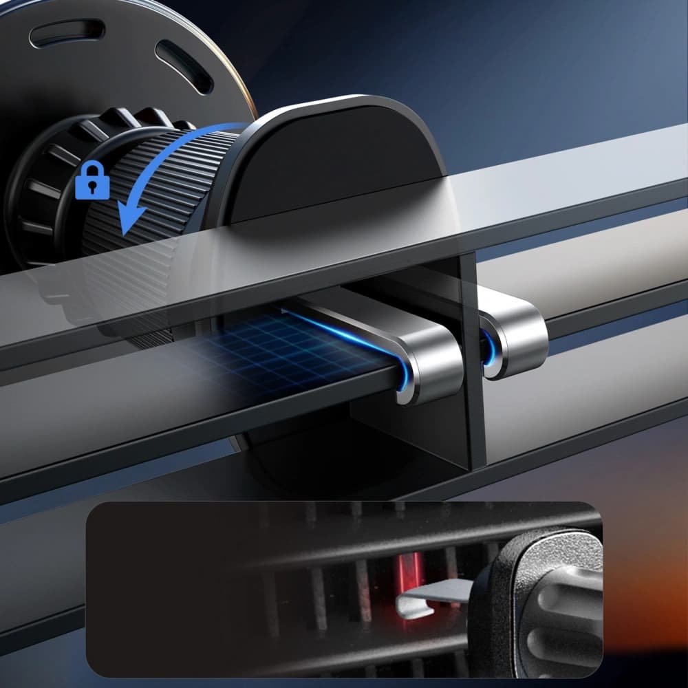 Držák do auta s indukční nabíječkou na palubní desku / do mřížky Joyroom JR-ZS502 MagSafe černý - 3