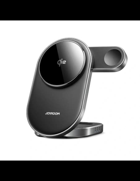 Ładowarka indukcyjna Joyroom JR-W17 Qi 3w1 do telefonu / smartwatcha / słuchawek czarna