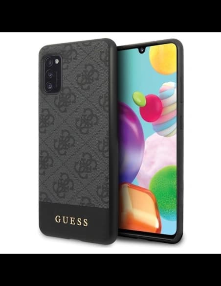 Guess GUHCA41G4GLGR Samsung Galaxy A41 grey hard case 4G Stripe Collection