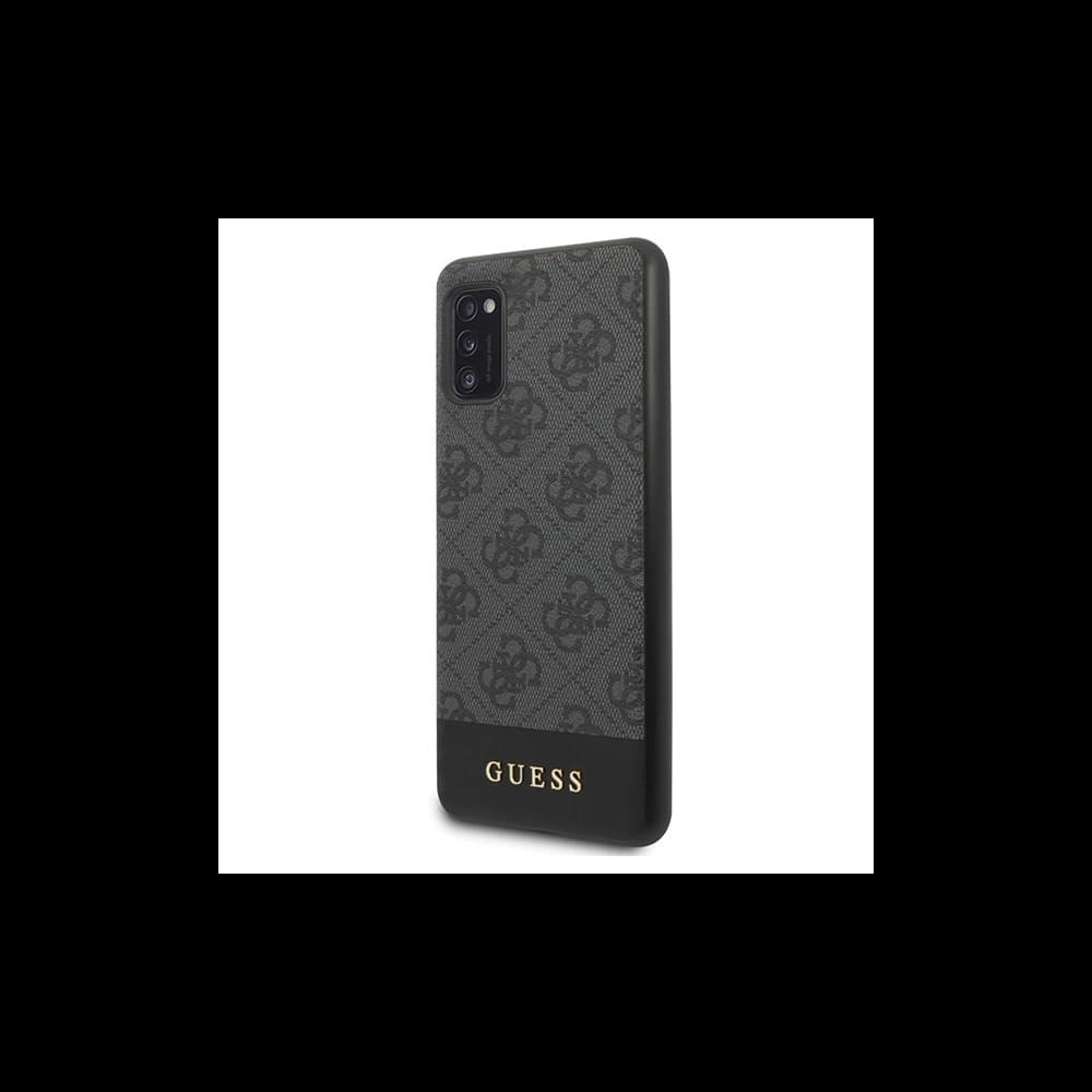 Etui Guess GUHCA41G4GLGR Samsung Galaxy A41 gri/case dur 4G Stripe Collection - 2