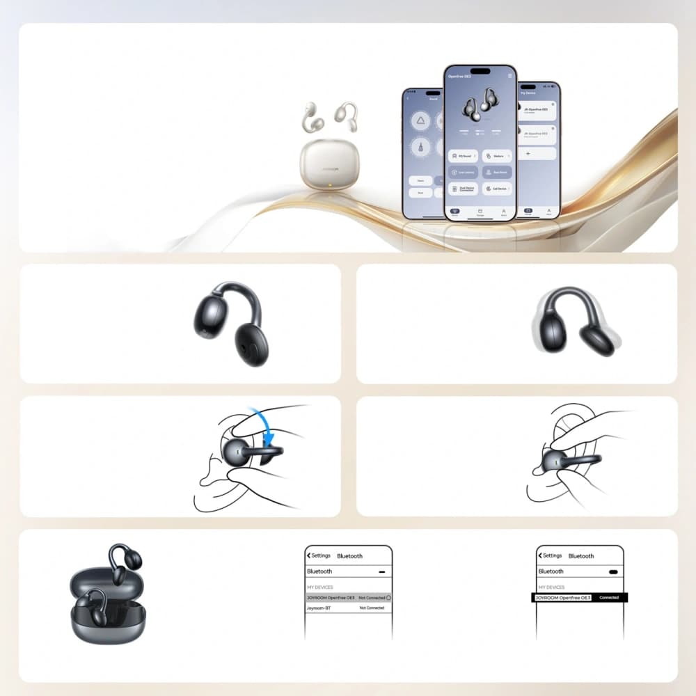 Bezdrátová sluchátka open-ear Joyroom Openfree JR-OE3 TWS černá - 4