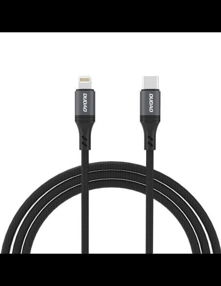 Kabel v opletu Dudao L3CL USB-C / Lightning 30W 1,2m černý