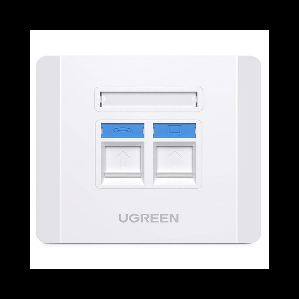 UGREEN NW144 dupla RJ45 + RJ11 falba építhető aljzat - 1