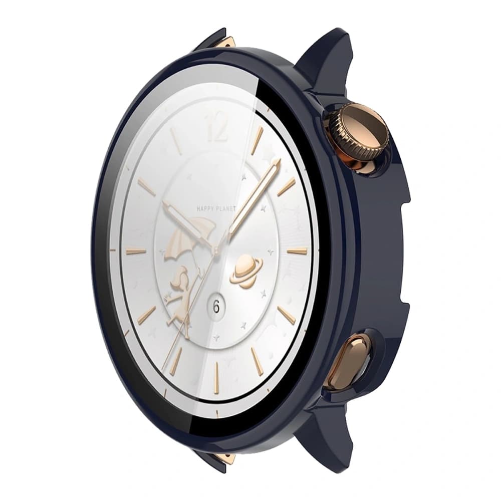 Etui mit Glas für die Uhr Bizon Case+Glass Watch für OnePlus Watch 3 43mm blau - 5