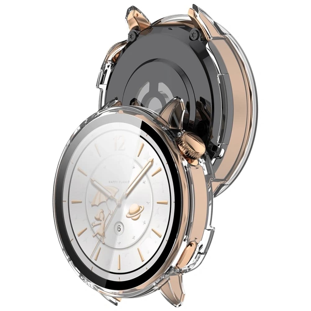 Etui cu sticlă pentru ceas Bizon Case+Glass Watch pentru OnePlus Watch 3 43mm transparent - 1