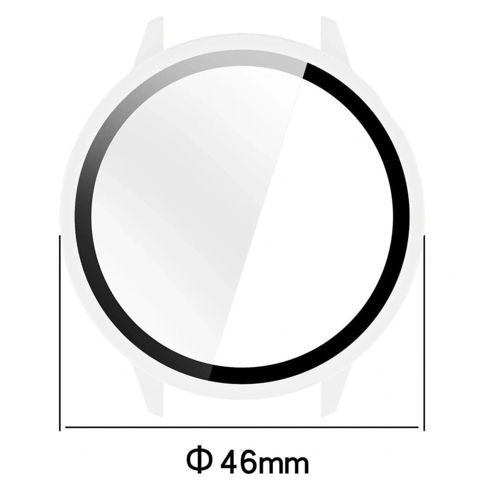 Etui cu sticlă pentru ceas Bizon Case+Glass Watch pentru OnePlus Watch 3 43mm transparent - 2