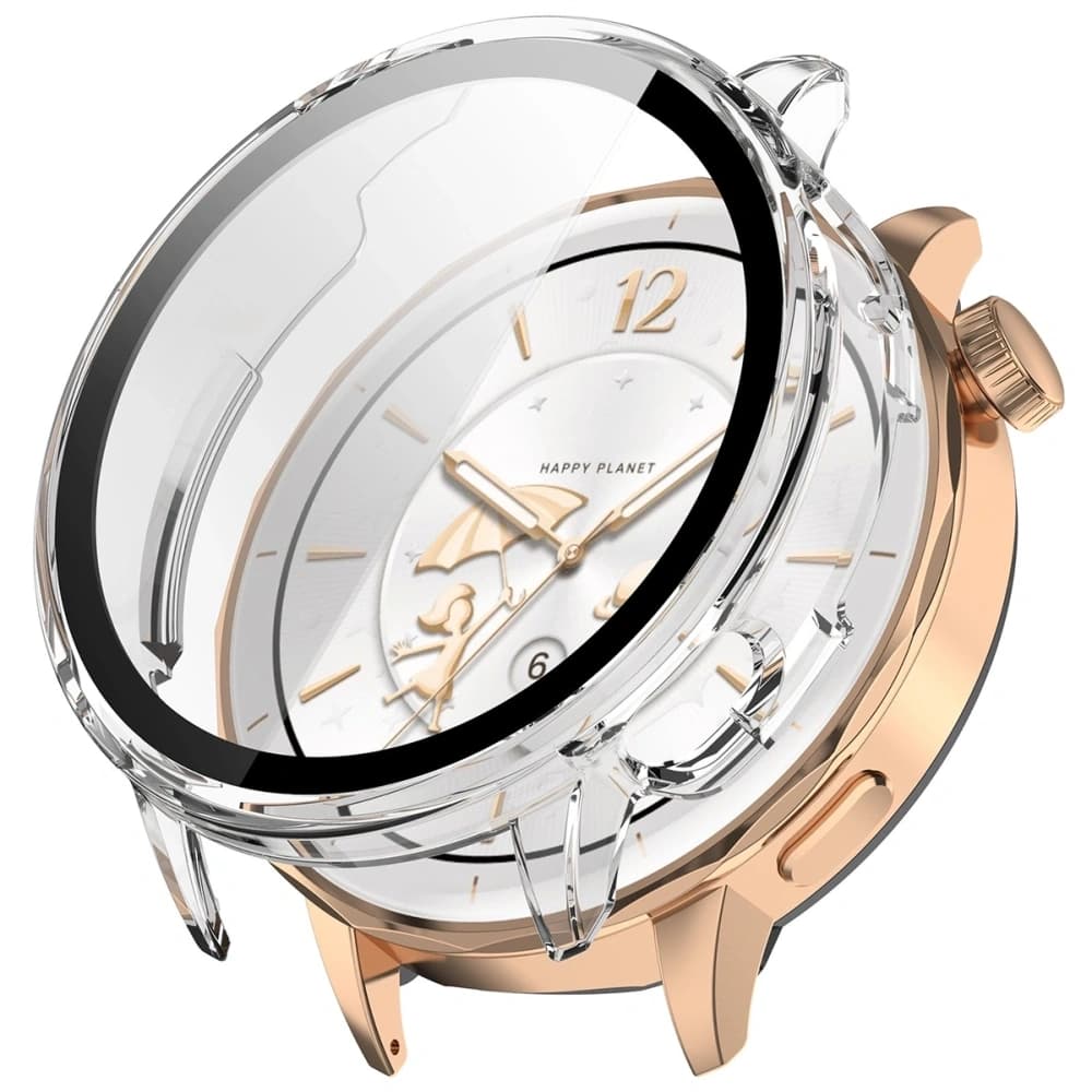 Etui cu sticlă pentru ceas Bizon Case+Glass Watch pentru OnePlus Watch 3 43mm transparent - 4