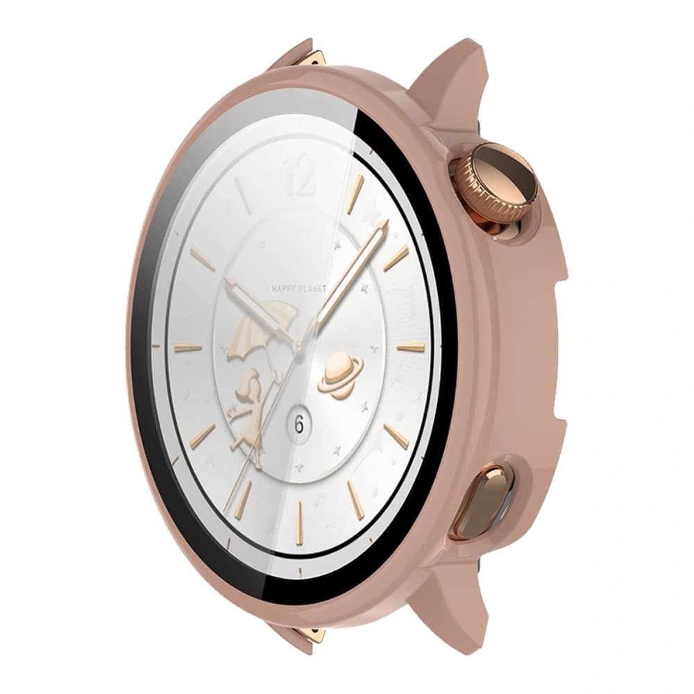 Etui mit Glas für die Uhr Bizon Case+Glass Watch für OnePlus Watch 3 43mm rosa - 5