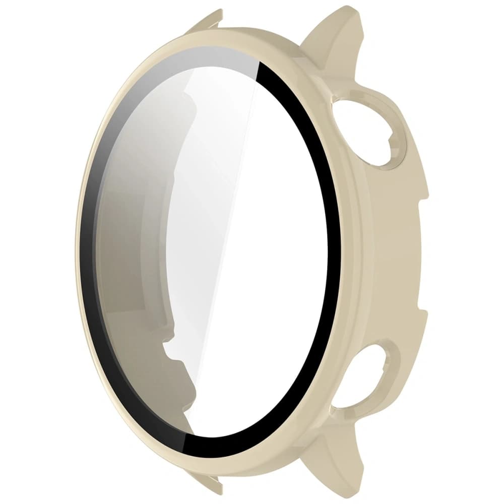 Etui mit Glas für die Uhr Bizon Case+Glass Watch für OnePlus Watch 3 43mm beige - 3