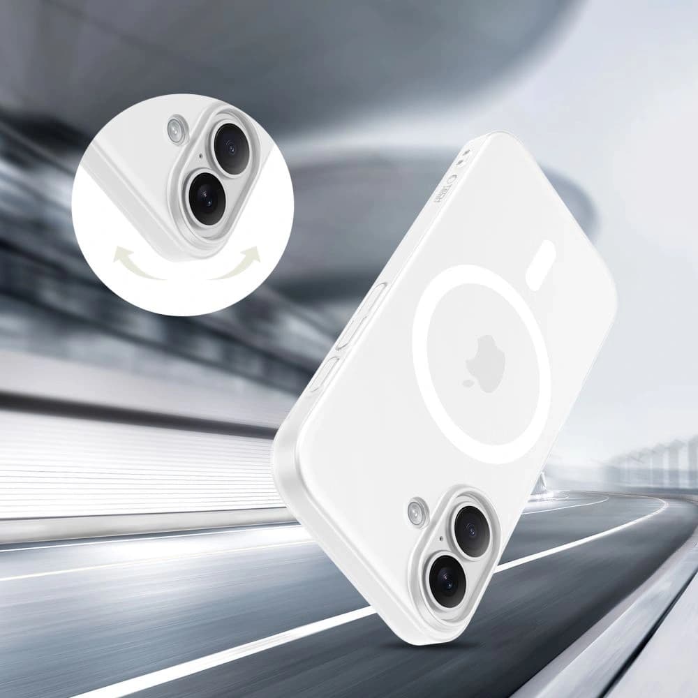 Etui Tech-Protect Magslim MagSafe pentru Apple iPhone 17 Matte/alb - 5