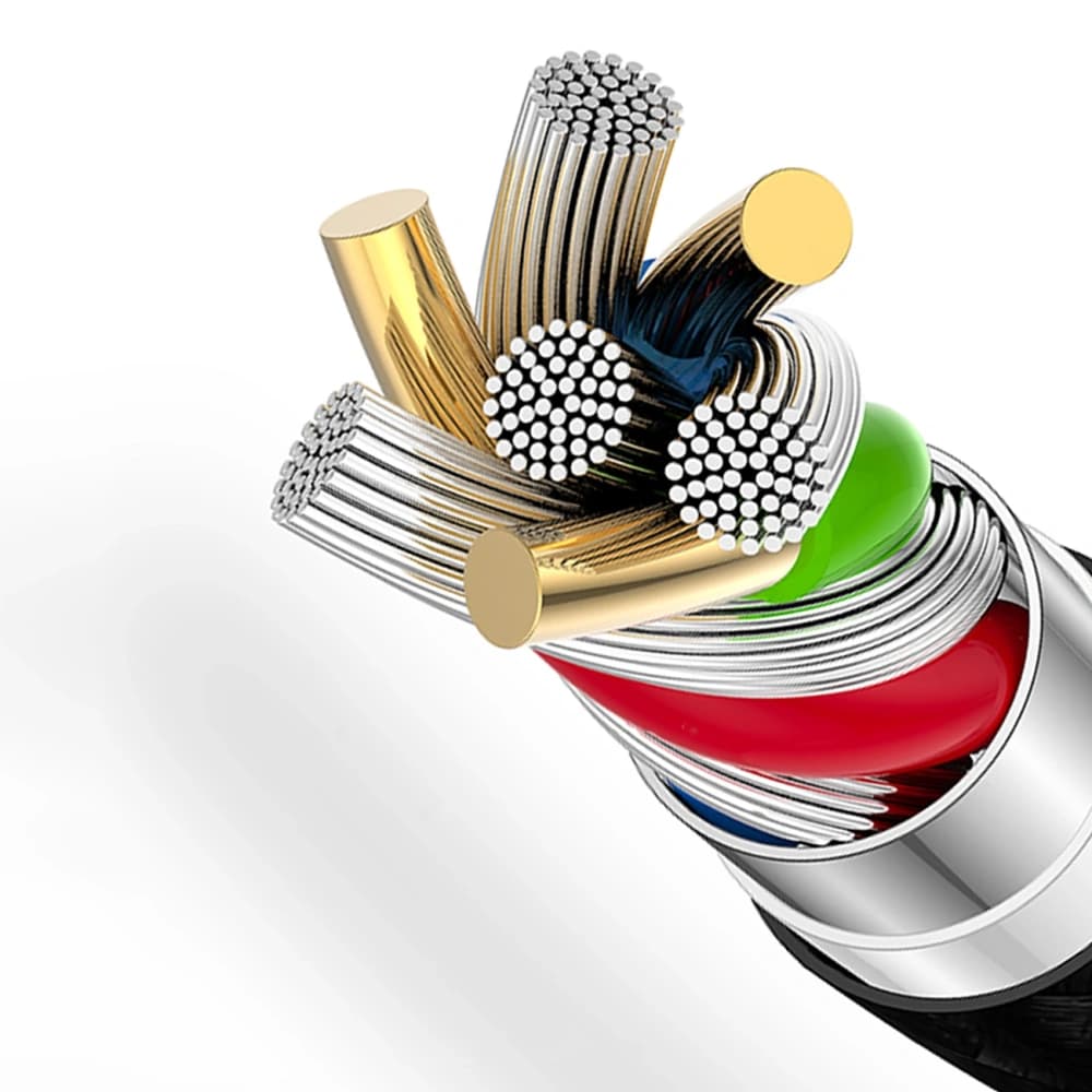 Dudao L3E 3w1 60W USB-A / MicroUSB, USB-C, Lightning 1.2m fekete kábel - 2