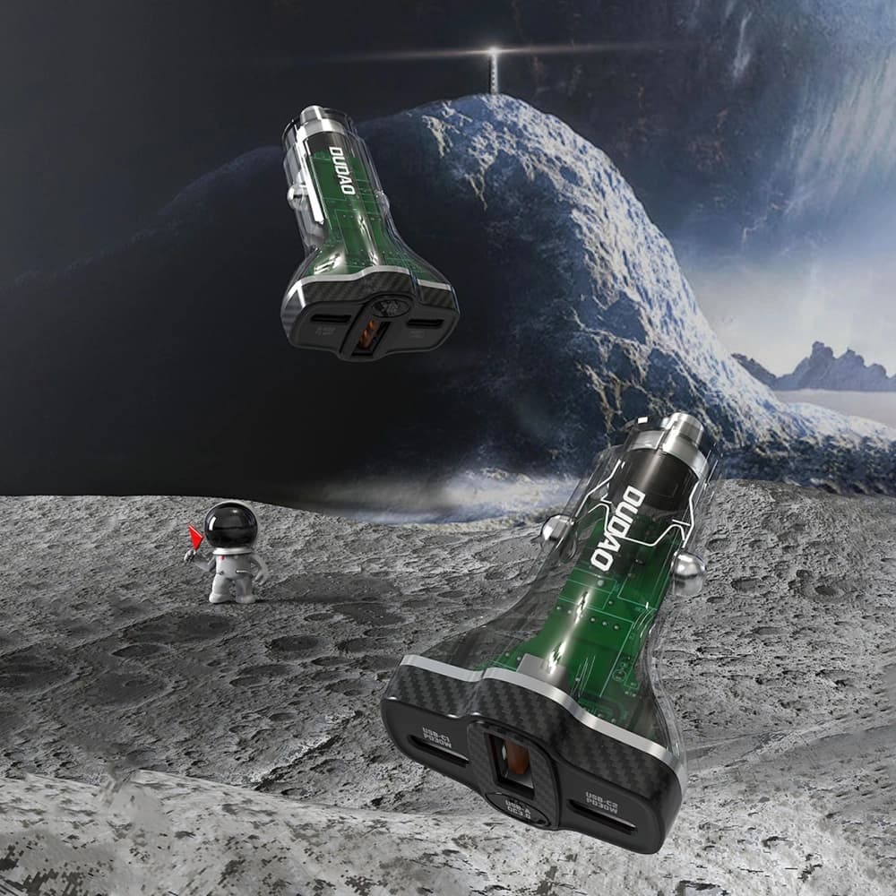 Încărcător auto Dudao R78 78W USB-C PD, 2xUSB-A QC negru - 4