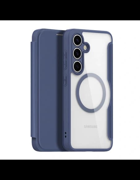 Etui z klapką Dux Ducis Skin X Pro MagSafe do Samsung Galaxy S25+ Plus niebieskie