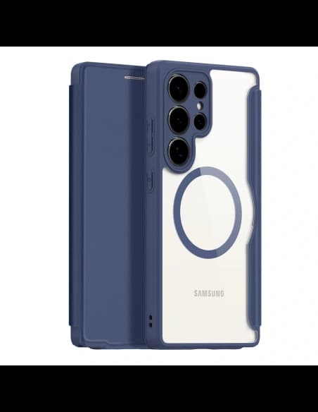 Dux Ducis Skin X Pro MagSafe Flip Case for Samsung Galaxy S25 Ultra Blue
