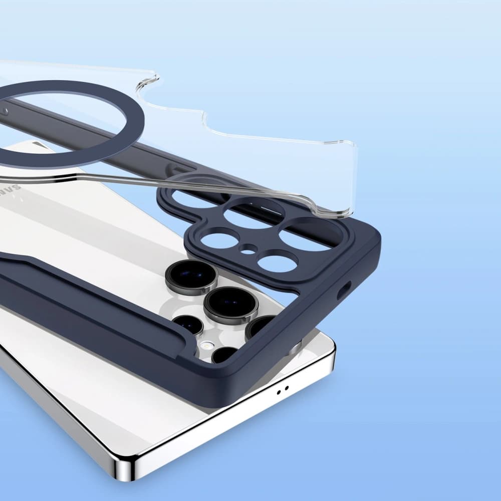 Dux Ducis Skin X Pro MagSafe Flip Case for Samsung Galaxy S25 Ultra Blue - 5