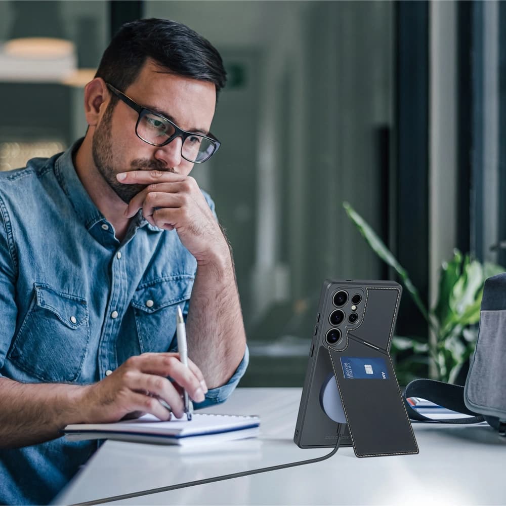 Dux Ducis Rafi II Case for Samsung Galaxy S25 Ultra with Stand Black - 9