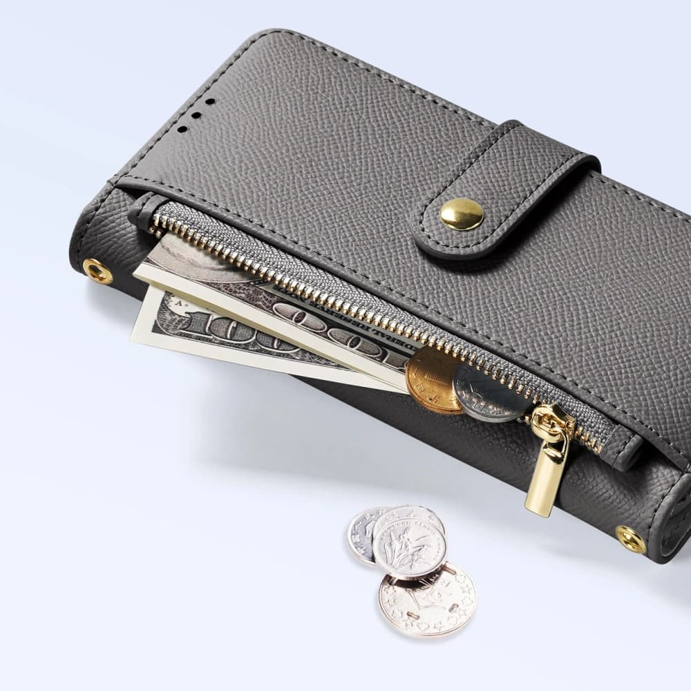 Dux Ducis Lawa fedeles tok Samsung Galaxy S25 Ultra-hoz leválasztható mágneses pénztárral, szürke - 5