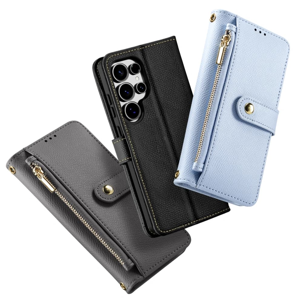 Dux Ducis Lawa fedeles tok Samsung Galaxy S25 Ultra-hoz leválasztható mágneses pénztárral, szürke - 11