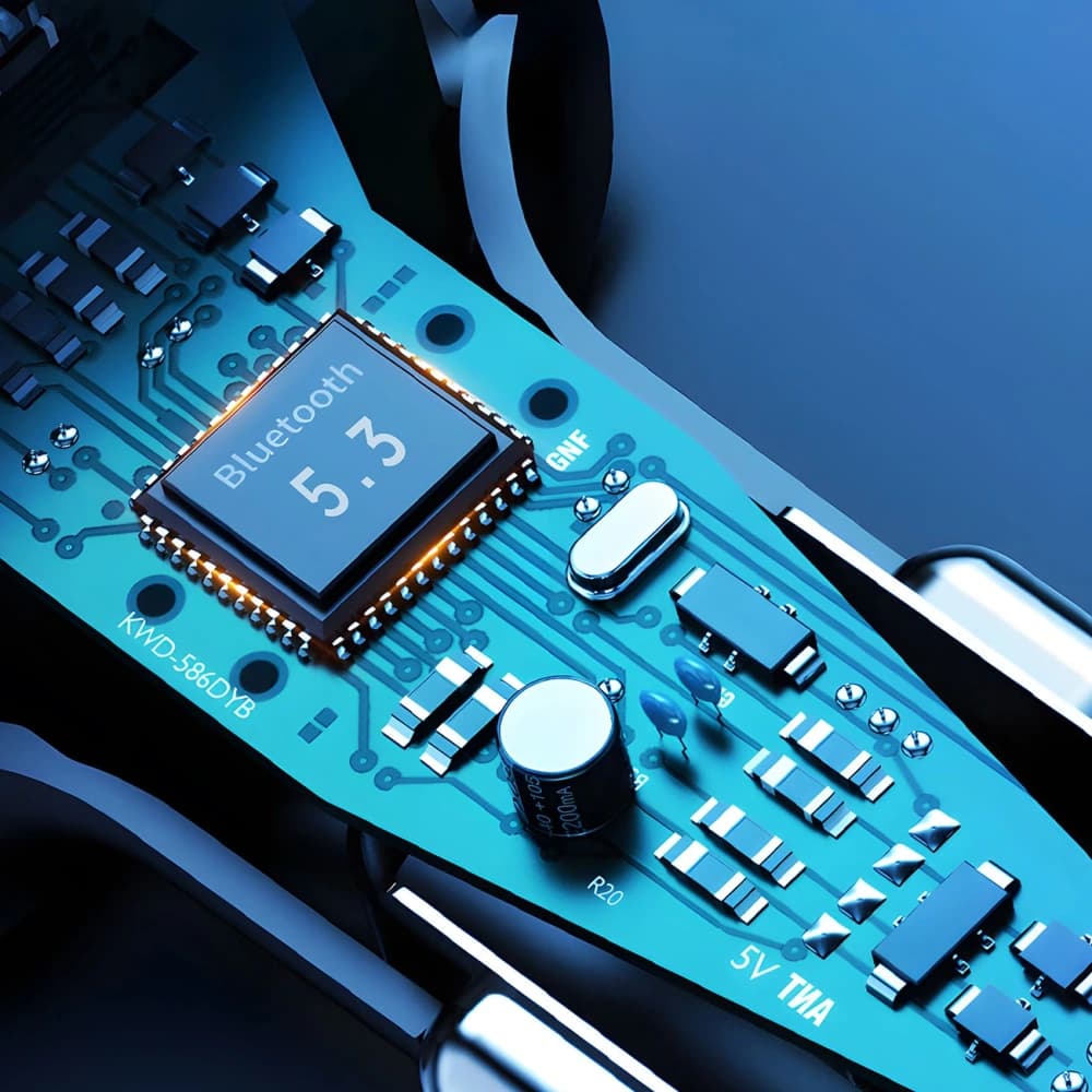 Transmitter Dudao R2 PRO+ 2xUSB-A, USB-C PD 25W Bluetooth 5.3 RGB černá-stříbrná - 6