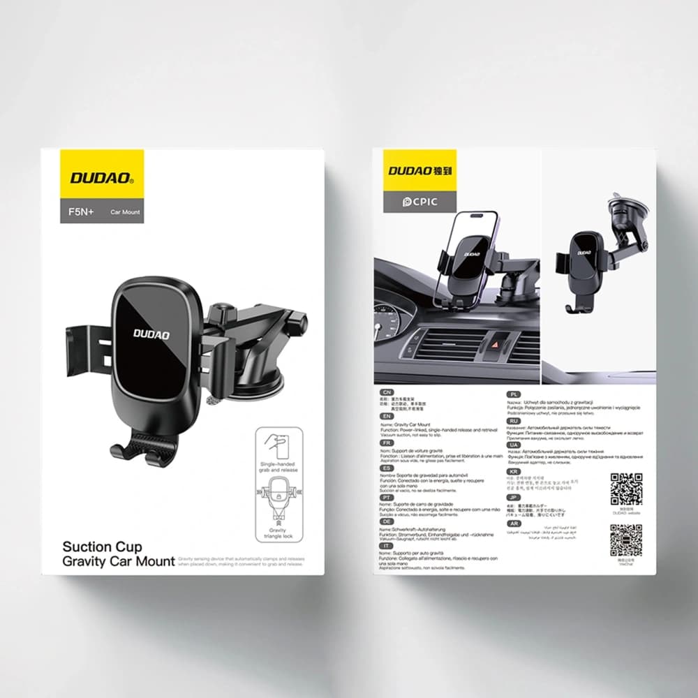 Dudao F5N+ Gravity Car Mount for Dashboard Black - 7