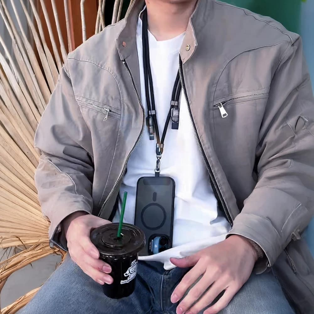 Kabel 4v1 se smyčkou Dudao L20MAX USB-A / USB-C 65W, USB-C / Lightning 27W PD QC 1,5m černý - 2