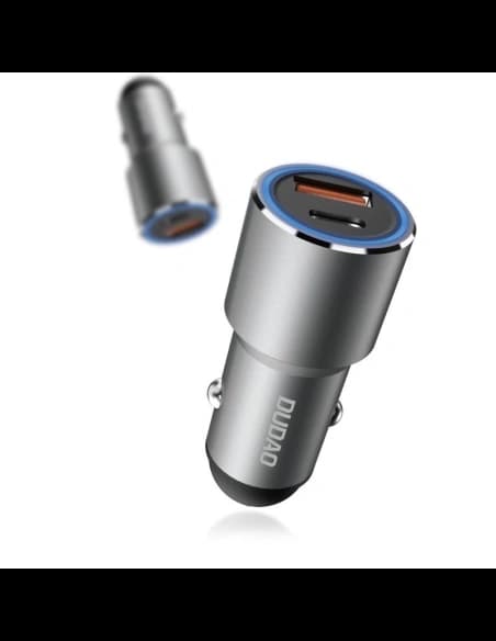Dudao R4PQ Car Charger USB-A, USB-C Power Delivery Quick Charge 22.5W gray