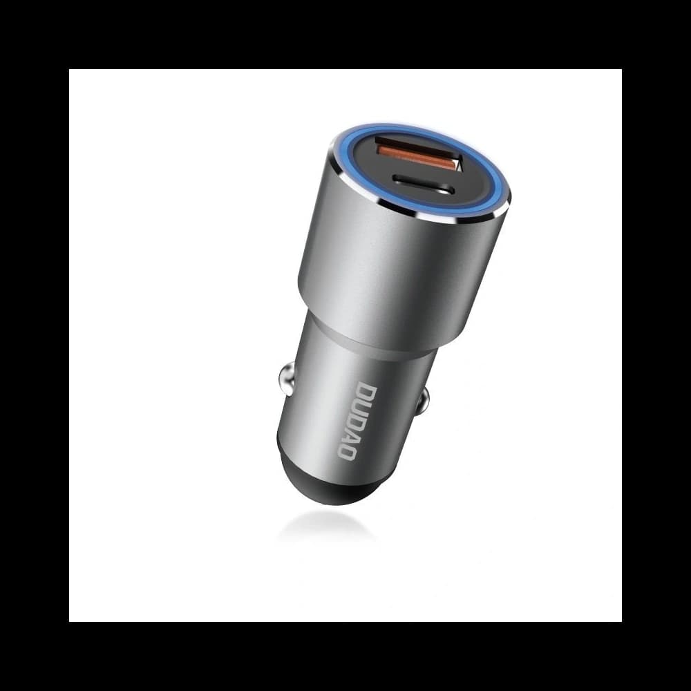 Dudao R4PQ Car Charger USB-A, USB-C Power Delivery Quick Charge 22.5W gray - 3